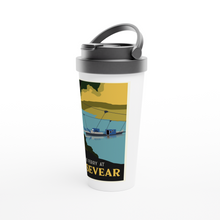 Load image into Gallery viewer, Rosevear White 15oz Stainless Steel Travel Mug
