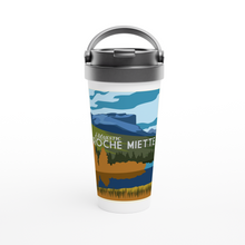 Load image into Gallery viewer, Roche Miette White 15oz Stainless Steel Travel Mug
