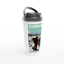 Load image into Gallery viewer, Cardinal Divide White 15oz Stainless Steel Travel Mug
