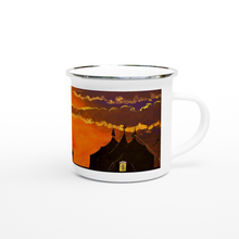 Load image into Gallery viewer, Before The Show White 12oz Enamel Mug
