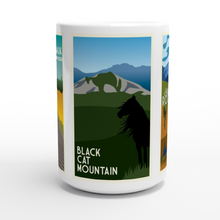 Load image into Gallery viewer, Beaver Boardwalk, Black Cat Mountain, and Roche Miette White 15oz Ceramic Mug
