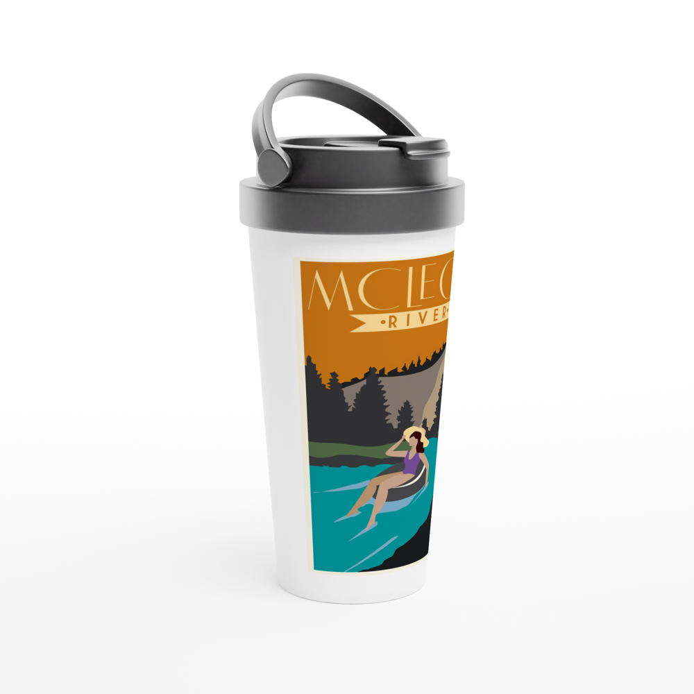 McLeod River White 15oz Stainless Steel Travel Mug