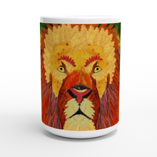Load image into Gallery viewer, Leaf Lion White 15oz Ceramic Mug
