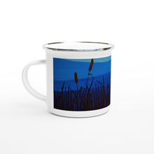 Load image into Gallery viewer, The Marshes White 12oz Enamel Art Mug
