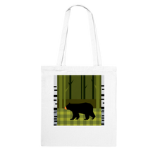 Load image into Gallery viewer, Bear and Fox original quilt design classic tote bag
