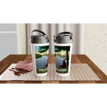 Load image into Gallery viewer, Willmore Park White 15oz Stainless Steel Travel Mug
