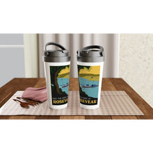 Load image into Gallery viewer, Rosevear White 15oz Stainless Steel Travel Mug
