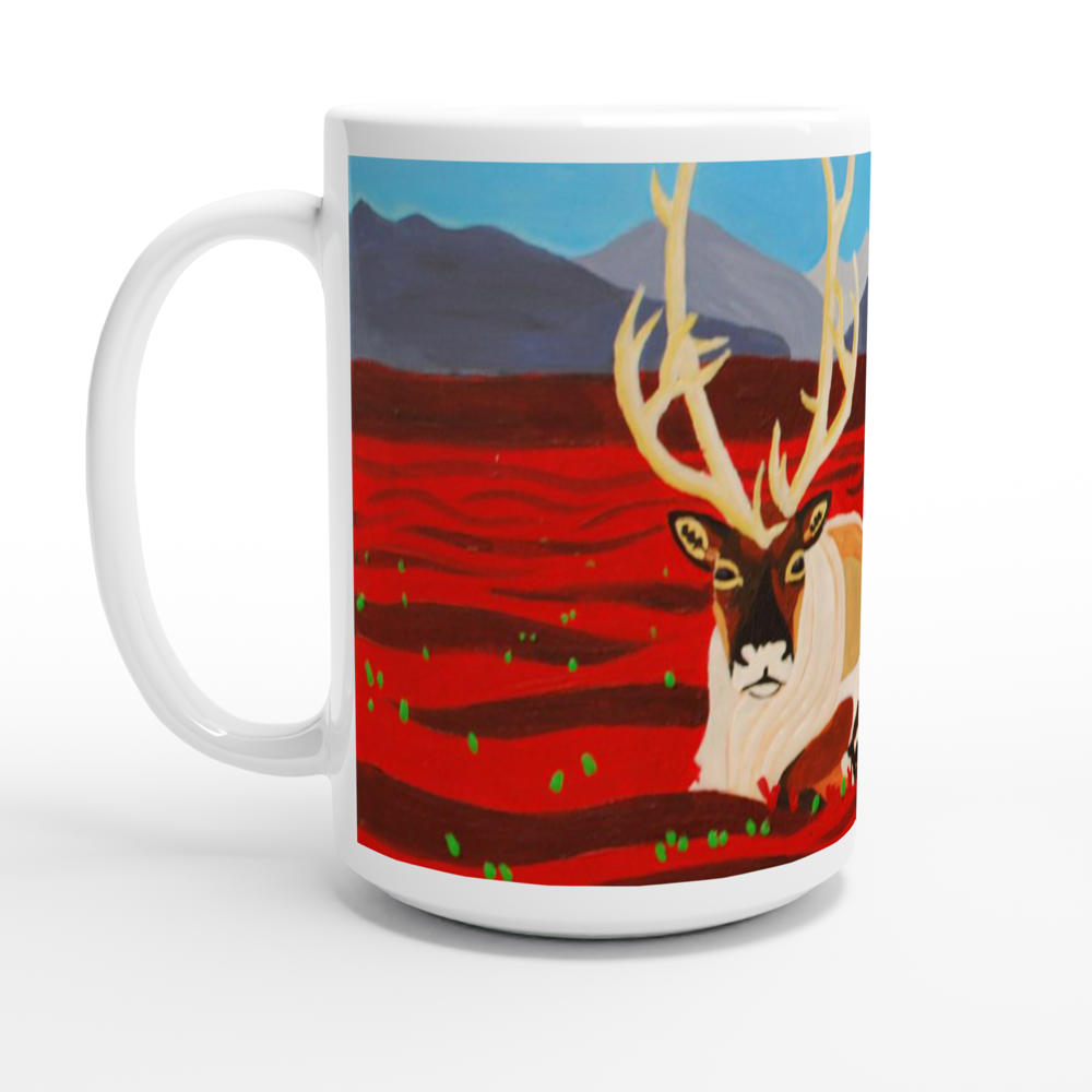 Caribou Fields White 15oz Ceramic Mug