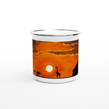 Load image into Gallery viewer, Before The Show White 12oz Enamel Mug
