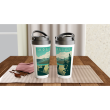 Load image into Gallery viewer, Rock Lake White 15oz Stainless Steel Travel Mug

