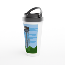 Load image into Gallery viewer, Edson Water Tower White 15oz Stainless Steel Travel Mug
