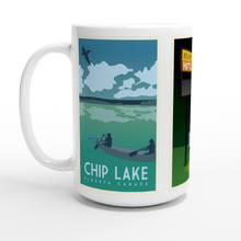 Load image into Gallery viewer, Chip Lake, Nojack, and Entwistle/Evansburg White 15oz Ceramic Mug
