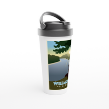 Load image into Gallery viewer, Willmore Park White 15oz Stainless Steel Travel Mug
