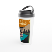 Load image into Gallery viewer, McLeod River White 15oz Stainless Steel Travel Mug
