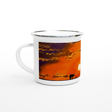 Load image into Gallery viewer, Before The Show White 12oz Enamel Mug
