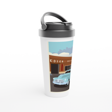 Load image into Gallery viewer, Edson Motors White 15oz Stainless Steel Travel Mug

